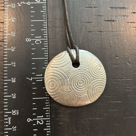 Lia Sophia Silver Medallion Leather Necklace - Picture 7 of 7